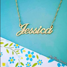 Order any name for your solid 14K gold Classic Jessica style nameplate necklace.... A great personalized custom made gift for any occasion!! Birthday, Graduation, or any Holiday! *Both the nameplate and chain are all solid 14k gold. *Stamped for authenticity 14K. *10.5-11 mm tall first capital letter. *This listing is for one (1) name with one (1) capital letter for this low price. If you have a special order, please write to me any time. 🍋 *The nameplate is .4 mm thinner, or I can make DOUBLE 14k Gold Nameplate Necklace For Anniversary, Classic Name Necklace For Birthday Gift, Customized 14k Gold Name Necklace, Customized 14k Gold Name Necklace For Personalized Gift, Personalized 14k Gold Necklace With Names, Custom 14k Gold Necklace With Names For Personalized Gift, 14k Gold Custom Name Necklace For Personalized Gift, Custom 14k Gold Name Necklace For Personalized Gift, Customized 14k Gold Name Necklace For Mother's Day