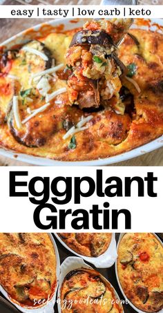 eggplant gratin is an easy and tasty low carb keto