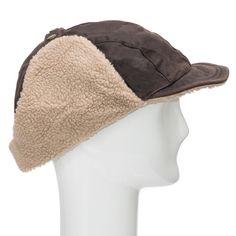 Stay extra warm this winter season and have a great aviator look with this Faux Leather Aviator Hat. This aged faux leather-like, thick trooper hat features a 4 inches deep crown, fully lined with a plush faux fur-like material to ensure you stay warm and bundled no matter the weather. Attached with a soft 1 3/4 inches long bill for rain protection and 5 inches long earflaps with chin strap snap closure. Comfortable fit. The Aviator hat is water repellent. Faux leather. Fashionable for both men Brown Winter Hats, Winter Brown Aviator Hats, Brown Aviator Winter Hats, Brown Hats With Fleece Lining For Cold Weather, Brown Cap With Fleece Lining, Brown Sheepskin Hat With Faux Fur Lining, Brown Fleece-lined Cap, Brown Outdoor Hats With Fleece Lining, Brown Leather Hats With Faux Fur Lining