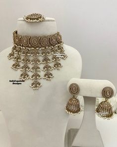 Elegant antique gold Polki Choker Set with beautiful Jhumki earrings and Tikka/Indian Jewelry/ High quality kundan Polki jewelry/trendy unique choker All items are shipped from Brampton, Ontario, Canada. If you need your item by a certain day, please reach out to us for express delivery option before placing the order so that we can update the shipping for you. Standard shipping/delivery timeline Below are the estimated delivery times after the order is shipped/dispatched.  ---> USA delivery tim Heavy Gold Plated Jewelry Sets For Festivals, Gold Kundan Jhumkas For Festivals, Festive Gold Lehenga For Celebration, Festive Gold Jewelry Set With Stone Work, Gold Tilla Lehenga For Diwali, Traditional Gold Lehenga With Intricate Design, Traditional Gold Lehenga With Tilla, Diwali Gold Lehenga With Intricate Design, Traditional Gold Lehenga With Tilla Detailing