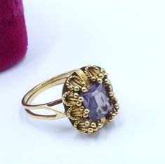 Vintage 14k gold  filigree and amethyst ring size 7.5, In good antique condition, Date's 60's. The face of ring 5/8" x ½" amethyst 7 mm x 8 mm. It's no marker has been tested and guarantee 14k gold. Weighs 4.4 gram. Thanks. Antique 14k Gold Amethyst Ring, Vintage Purple Sapphire Gemstone Ring, Victorian Gold Amethyst Ring In 14k Gold, Gold Victorian Amethyst Ring In 14k Gold, Antique Gold 14k Gold Amethyst Ring, Antique Gold Amethyst Ring In 14k Gold, Formal Vintage Amethyst Ring, Vintage 14k Gold Filigree Ring With Gemstone, Victorian Amethyst Ring In Yellow Gold