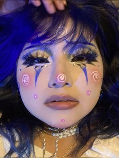 Make Up, Hair, Dolly Makeup, Clown Makeup, Hair And Makeup, Piercings, Makeup, Blue