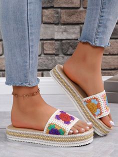 Elevate your style with our 2024 Trendy Knitted Platform <a href="https://canaryhouze.com/collections/women-canvas-shoes?sort_by=created-descending" target="_blank" rel="noopener">Sandals</a>. Featuring wedge heels and thick soles White Chunky Platform Casual Wedge Sandals, Casual Wedge Sandals With Thick Bottom, Wedge Heel Sandals With Thick Bottom For Vacation, White Casual Chunky Platform Wedge Sandals, White Wedge Sandals With Thick Bottom For Summer, White Platform Slippers With Wedge Heel For Vacation, Vacation Wedge Heel Sandals With Thick Bottom, White Wedge Heel Platform Slippers For Vacation, Vacation Sandals With Thick Wedge Heel