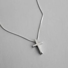 Classic Cross Casual 925 Sterling Silver Necklace LOVCIA Everyday Silver Cross Pendant Necklace, Minimalist Sterling Silver Cross Necklace With Clavicle Chain, Minimalist Cross Pendant Necklace With Clavicle Chain, Dainty Sterling Silver Cross Necklace With Clavicle Chain, Sterling Silver Clavicle Chain Cross Necklace, Silver Minimalist Cross Necklace With Clavicle Chain, Minimalist Cross Necklace For Anniversary, Classic Sterling Silver Cross Pendant Necklace, Classic Necklaces With Sterling Silver Clasp