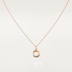 Cartier - Trinity necklace - Necklace Woman Gold/White gold/Pink gold - Trinity necklace, white gold 750/1000, rose gold 750/1000, yellow gold 750/1000, set with 1 brilliant-cut diamonds totaling 0.04 carats, rose gold 750/1000 chain. Inner diameter 7.3mm. Street Style Necklace, Trinity Necklace, Necklace Woman, Necklace White Gold, The Trinity, Rose Gold Chain, Necklace White, Gold Hoop Earrings, Gold Yellow