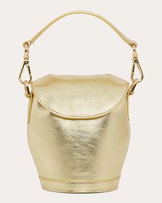 S.Joon Mini Milk Pail Bucket Bag Milk Pail, Mini Milk, Bag Display, Baguette Bag, Leather Bucket Bag, Daily Essentials, Metallic Leather, Soft Suede, Crossbody Strap