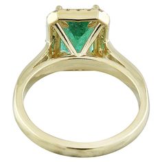 Stamped: 14K Total Ring Weight: 5 Grams Emerald Weight 1.95 Carat (8.80x6.40 Millimeters)Diamond Weight: 0.35 carat (F-G Color, VS2-SI1 Clarity )Face Measures: 12.00x10.50 Millimeter SKU: [600761] Classic Emerald Cut Gemstone Halo Ring, Yellow Gold Emerald Cut Halo Ring For Formal Events, Yellow Gold Emerald Cut Halo Ring For Formal Occasions, Formal Yellow Gold Emerald Cut Halo Ring, Classic Yellow Gold Emerald Ring With Accent Stones, Formal Emerald Ring With Radiant Cut And Accent Stones, Yellow Gold Emerald Cut Halo Ring For Anniversary, Formal Emerald Ring With Accent Stones, Formal Radiant Cut Emerald Ring With Accent Stones