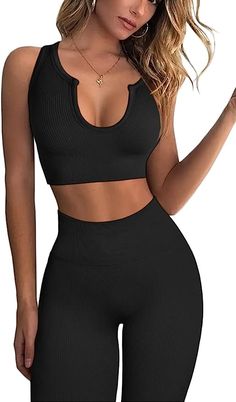 2 piece workout top and leggings, ribbed Different colors Workout Outfits For Women, Roses Background, Thought Clothing, Yoga Workout Clothes, Rap Wallpaper, Yoga Outfit, Workout Outfits, Women's Activewear