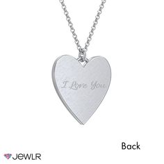 A fun and colorful way to show a little love! Personalize the front of this heart pendant with an initial and a choice of cold enamel color options, and complete with a meaningful engraving on the back. Your necklace will be handcrafted in sterling silver, white, yellow, or rose gold and is available with a selection of chain lengths for the perfect fit. Personalized Heart-shaped Meaningful Jewelry, Meaningful Heart-shaped Personalized Jewelry, Personalized Heart-shaped Engraved Jewelry, Engraved Heart Pendant Jewelry For Personalized Gift, Personalized Engraved Heart Jewelry, Heart-shaped Engraved Jewelry For Personalized Gift, Personalized Heart Jewelry For Personalized Gift, Heart-shaped Personalized Jewelry, Customizable Heart Charm Necklaces For Gifts