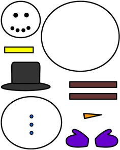 a set of shapes to be used in the shape of a hat and other items