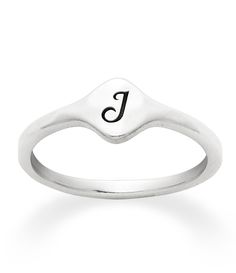 From James Avery&#x2C; this ring features: Beautiful when stacked with other rings or worn alone&#x2C; this James Avery petite&#x2C; diamond-shaped sterling silver ring comes pre-engraved in script initial.Sterling silverCrafted in America using the world's finest materials. James Avery Initial Ring, Initial Rings, James Avery Rings, Script Initial, Sterling Silver Jewelry Rings, Street Style Grunge, Letter Ring, James Avery, Initial Ring