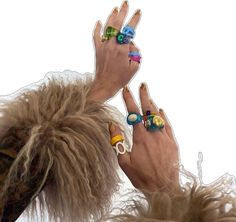 Trendy Multicolor Rings For Party, Vintage Multicolor Rings For Party, Trendy Handmade Party Rings, Chunky Clay Rings, Heart Halo Ring, Dinosaur Bone Ring, Rings Chunky, Colorful Rings, Sea Opal