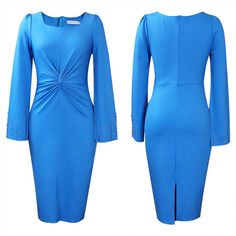 F00222258-304 Spring Formal Embellished Bodycon Dress, Blue Midi Long Sleeve Party Dress, Blue Midi Length Long Sleeve Party Dress, Spring Embellished Bodycon Dress For Formal Occasions, Blue Long Sleeve Dress For Fall Party, Blue Long Sleeve Party Dress For Fall, Blue Sheath Dress For Party, Blue Knee-length Long Sleeve Party Dress, Blue Sheath Party Dress