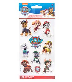 paw patrol stickers are in the package