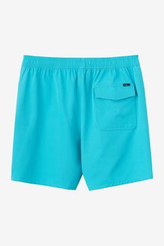 Ready for sunshine and long days at the beach or by the pool. Our trunks feature an elastic waist that's fully adjustable so you can get the perfect fit every time. Side pockets offer extra storage while the shorter outseam creates a vintage-inspired look. O'Neill Men's swim trunk 17" Outseam- well above the knee fit Hyperfreak stretch O'Neill Hyperdry DWR Elastic waist with tunnel drawcord Hand pockets, back pocket Anti-rash hyperthread 90% Polyester, 10% Elastane Suits Series, Wetsuit Men, Spring Suit, Flannel Pants, Sun Shirt, Mens Swim Trunks, Peacock Blue, Boys Top, Extra Storage