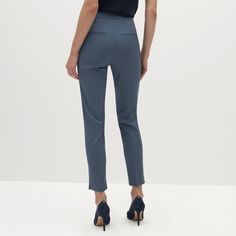 Move over khaki, there is a new destination wedding color trending! Our women's light blue pants are designed for sandals, loafers or even bare feet. As a groomsmaid or bridesmaid, you will feel easy breezy wearing this light blue pantsuit! Elegant Denim Blue Bottoms With Pockets, Gray Office Pants For Spring, Casual Blue Pants For Office, Casual Blue Pants For The Office, Elegant Mid-rise Denim Blue Bottoms, Chic Denim Blue Pants For Work, Elegant Denim Blue Bottoms For Spring, Blue Straight Leg Office Pants, Office Straight Leg Blue Pants