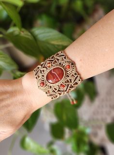 🌿 Embrace Natural Beauty with a Handmade Macramé Bracelet! 🌿 Looking for a statement piece that combines craftsmanship with the power of nature? This stunning macramé bracelet is intricately handwoven with natural fibers and features a radiant Red Agate stone. Known for its grounding energy and protective properties, the Red Agate not only adds a bold touch but also helps balance and bring harmony into your life. Perfect for boho lovers, this unique piece is more than just an accessory--it's a Embrace Natural Beauty, Grounding Energy, Radiant Red, Power Of Nature, Red Agate, Macrame Bracelets, Support Handmade, Spiritual Jewelry, Natural Style