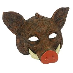 PRICES MAY VARY. Material: This mountain pig mask is made of high-quality PU material, lightweight, environmentally friendly, non-toxic, durable and safe to use. Size: Standard size suit for adult.With straps to hold the mask in place.According to personal required,please modify a bit if you want good visibility or more breathable. Realistic Design:The realistic simulation wild boar design has a good 3D effect and can add more fun and strong festival atmosphere to you and your friends. Applicati Boar Mask, Christmas Masquerade, Pig Mask, Mask For Halloween, Masquerade Carnival, Pig Costumes, Masquerade Halloween, Rave Mask, Pig Face