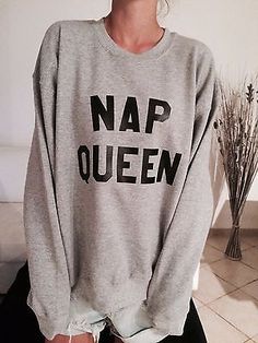 Nap queen sweatshirt for women girl teens sleeping clothes funny lazy cool gift Bohol, Nap Queen, Sleep Clothes, Inspiration Mode, Looks Style, Mode Outfits, Outfits Casuales, Comfy Outfits