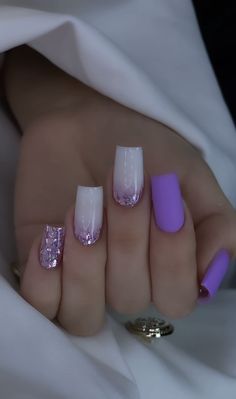 Nails Yellow, Fancy Nails Designs, Short Acrylic Nails Designs, Fancy Nails, Short Acrylic Nails, Nail Polishes, Best Acrylic Nails, Purple Nails