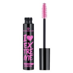 i love extreme volume mascara – essence makeup Essence Make Up, Lash Extension Mascara, Essence Makeup, Essence Cosmetics, Mascara Tips, Black Pigment, Lengthening Mascara, Eye Mascara, How To Apply Mascara