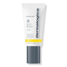 Porescreen SPF 40 Mineral Sunscreen with Niacinamide -  Dermalogica's Porescreen Mineral Sunscreen SPF 40 is a multitasking sunscreen that delivers SPF 40 protection while supporting healthy looking pores, minimizing their appearance with a blurring, primer-like effect, and enhancing skin tone with a hint of tint for radiant skin.    Benefits     High protection against UVA and UVB rays. Blurs skin while supporting healthy-looking pores. Enhances skin with primer-like effect and hint of tint for Dermalogica Sunscreen, Dermatologist Skin Care, Sunscreen For Sensitive Skin, Matte Primer, Physical Sunscreen, Hydrated Skin, Body Moisturizers, Teeth Care, Skincare Tools