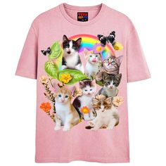 CUTE KITTENS – Teen Hearts Clothing - STAY WEIRD Silly Clothes, Silly Shirt, Fashion Archive, Heart Clothes, 90s Shirts, Comfy Shorts, Cute Kittens, Alternative Outfits, Black White Pink