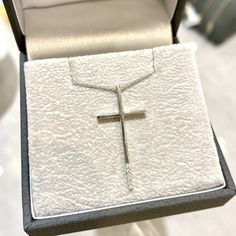 MELIGreece's stylish 14k white gold cross-pendant with six diamonds at its end weighting 0.04 cts., accompanied by a 14k white gold chain. This white gold cross with natural diamonds is an ideal gift for an baptism: All Orthodox Christians are given a cross to wear after baptism. Babies and adults who are baptized and converted to the Orthodox Christian Church receive a blessed golden cross that is worn around their necks from the time of their Baptism until their departure from this earthly lif Sterling Silver Diamond Cut Cross Necklace, Silver Sterling Silver Cross Necklace With Diamond Cut, Sterling Silver Diamond Cut Cross Pendant Necklace, Sterling Silver Cross Necklace With Diamond Cut, Sterling Silver Diamond Cut Silver Cross Necklace, Sterling Silver White Gold Necklace For First Communion, White Gold Cross Pendant For First Communion, White Gold Cross Pendant Necklace For First Communion, White Gold Cross Necklace For First Communion