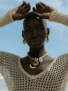 ‘Satya’ means ‘essence’ in Sanskrit—hence the minimalist, geometric shapes that define this necklace by the South African label Pichulik. The hand-braided rope is threaded with jasper stones and brass rings, creating unique textural contrasts. The brand employs local artisans to create one-of-a-kind pieces from responsibly sourced materials. Style yours with polished staples in neutral hues. - Adjustable clasp closure- Jasper, brass, rope- Handcrafted by expert artisans with a focus on social an Monochromatic Minimalist, African Luxury, Brass Rings, Minimal Accessories, Dalmatian Jasper, Sanskrit, Only Fashion, Poplin Shirt, Model Agency