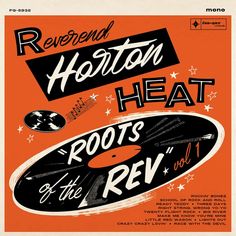 an orange and black poster with the words roots of the rev on it's side