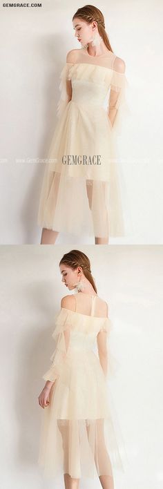 Fairy Short Tulle Champagne Party Dress With Sleeves Ref#HTX97051 at GemGrace. #HomecomingDresses Shop now to get $10 off. Pro custom-made service for wedding dress, formal dress. View Homecoming Dresses,Cute Homecoming Dresses,Semi Formal Dresses for more ideas. Click to shop now! #BuyableHomecomingDresses Summer Banquet A-line Dress, Summer Prom Dresses With Stretch, Off-shoulder Tulle Evening Dress For Spring, Stretch Summer Prom Dresses, Spring Off-shoulder Tulle Evening Dress, Summer Short Sleeve Tulle Dresses, Beige Summer Party Dress, Fitted Tulle Dresses For Summer, Fitted Tulle Summer Dress