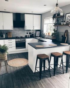 the kitchen is clean and ready for us to use in its new owner's home