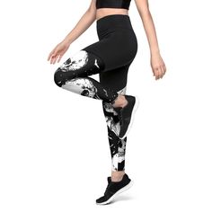 🦇💀 Elevate Your Workout with Our Skull and Bat Gym Leggings 💀🦇 These compression fabric sports leggings are a must for medium to high-intensity workouts. They're soft, comfy, and chic--ideal for anyone who enjoys an active lifestyle. * Fabric composition in Mexico: 75% polyester, 25% lycra (upper part of the leggings) and 75% polyester, 25% spandex (bottom part of the leggings) * Fabric composition in Europe: 57% polyamide, 43% spandex (upper part of the leggings) and 78% polyester, 22% span Black Gym Leggings, Gothic Leggings, High Intensity Workout, Compression Fabric, Womens Leggings, Gym Leggings, Sports Leggings, Active Lifestyle, Black Leggings