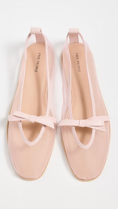 Shopbop - Designer Clothing, Shoes & Accessories Ballerina Sneakers, Chanel Details, 90s Chanel, Free People Boots, Cloud Pink, Mesh Flats, Houses Plans, Bohemian Lifestyle, Bow Flats