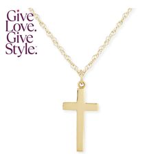 in stock Elegant Tarnish-resistant Cross Pendant Necklace, Spiritual 14k Gold Jewelry Stamped 14k, Tarnish Resistant Cross Necklace For Formal Occasions, Elegant Gold Cross Necklace With Round Pendant, Macy's Polished Finish Necklaces For Gifts, Tarnish-resistant Cross Necklace For Formal Occasions, Formal Tarnish-resistant Cross Necklace, 14k Gold Cross Necklace Tarnish Resistant, Spiritual 14k Gold Cross Pendant Necklace