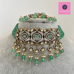 Mint victorian uncut Polki Kundan Choker, Sabyasachi Designer necklace, Bollywood, Indian Pakistani Jewelry for Wedding, bridal jewelry Premium Dual Tone uncut Polki Kundan Choker/Sabyasachi Choker/Indian/Bollywood Jewelry/Fine Kundan Necklace/Pakistani/Punjabi/Statement Set Regular Size And Adjustable Ships from California, USA Delivery in 2-5 business days in the USA. Other designs can be found here https://www.etsy.com/listing/1381240765/premium-quality-gold-plated-silver?click_key=e1a9e46c1ba3dcb2d7ddeb00610b709b7497bd62%3A1381240765&click_sum=5b5797e9&ref=shop_home_active_511&pro=1&frs=1&sts=1 https://www.etsy.com/listing/1266279586/premium-quality-gold-plated-silver?click_key=ac3f9678a67e3cb7b0f157cdf3d63e11bd1206cf%3A1266279586&click_sum=258e6572&ref=shop_home_active_20&pro=1&frs=1& Intricate Design Choker For Receptions And Festivals, Intricate Design Choker For Reception And Festivals, Heavy Temple Choker Necklace For Wedding, Gold Bridal Necklace With Cut Dana For Wedding, Traditional Green Choker For Reception, Green Victorian Necklace For Wedding, Bollywood Ceremonial Choker With Intricate Design, Ornate Hand Set Kundan Necklace For Ceremonial Occasions, Temple Style Bridal Necklace For Festivals With Cut Dana