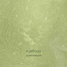 a green cover with lines on it and the words portfolio written in white