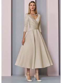 Silhouette:A-Line; Hemline / Train:Asymmetrical; Closure:Covered Button,Zipper UP; Embellishment:Pleats,Bow(s); Fabric:Satin,Lace; Sleeve Length:Sleeveless; Style:Elegant; Neckline:Jewel Neck; Listing Date:05/26/2020; Bust:; Hips:; Hollow to Floor:; Waist:; Wrap:No Dresses Tea Length, Pleats Dress, Mother Of Bride Outfits, Dress With Pleats, Mother Of Groom Dresses, Mob Dresses, فستان سهرة, Plus Size Vintage, Beauty Dress