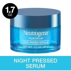 Discover the secret to visibly smoother, supple skin that's three times more hydrated overnight with Neutrogena Hydro Boost Hyaluronic Acid Night Pressed Serum. From a dermatologist-recommended brand, our formula is packed with hydrating hyaluronic acid and supercharged antioxidants that work together to revitalize and restore stressed skin. This multi-restorative face moisturizer deeply hydrates overnight, smoothing skin for a more youthful appearance. The concentrated formula melts effortlessl Gel Face Moisturizer, Vitamin C Face Serum, Rose Face, Hydro Boost, Firming Eye Cream, Neutrogena Hydro Boost, Wrinkle Serum, Olay Regenerist, Hydrating Moisturizer