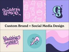 the logos for social media design