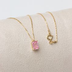 "The pink tourmaline stone represents the woman. It is a stone that symbolizes harmony and balance. Our rectangular pink tourmaline necklace, with its minimalist design, is a jewel that you can use daily and on special occasions. It is a nice gift for yourself and your loved ones. The birthstone of those born in october is pink tourmaline. 🔸🔸 Our elegant, style and stylish products suitable for special occasions and daily use are produced with love and care for you and your loved ones. 🔸🔸 Al Pink Gemstone Birthstone Necklace In Sterling Silver, Pink Tourmaline Gemstone Jewelry, Elegant Pink Tourmaline Gemstone Jewelry, Pink Gemstone Pendant Birthstone Necklace, Pink Gemstone Necklace In 14k Gold, Pink 14k Gold Pendant Necklace, Fine Jewelry Tourmaline In Pink, Pink Birthstone Necklace For Gift, Dainty Pink Gemstone Birthstone Necklace