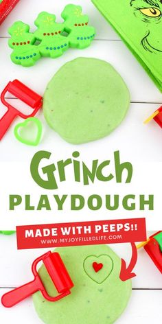 the grin playdough is made with peeps