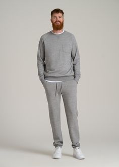 The Ultimate Fleece Sweatpants for Tall Men Relax, You’re Covered Introducing the Wearever 2.0 Fleece Sweatpants—because tall guys deserve the best chill pants too! These aren’t just any tall men's sweatpants; they’re your new go-to for everything from Netflix marathons to casual Fridays. With a new and improved waistband and stylish woven drawcords, you get the comfort you crave with the style you need. Plus, the soft fleece of these men's extra-long sweatpants keeps you warm while the stretch