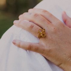 Genuine Citrine In A 14kt Gold Plated Band Never Worn Only Used For Photo Shoot Size 7-8 Gold Gemstone Rings In Recycled Gold, Gold Rings With Gemstone In Recycled Gold, Gold Flower Ring With Birthstone For Promise, Gold Birthstone Ring In Recycled Gold, Gold Flower Ring With Rose Cut Diamonds For Promise, Gold Rings With Birthstone In 14k Gold, Gold 14k Gold Ring With Birthstone, Gold Crystal Gemstone Promise Ring, Gold 14k Birthstone Ring