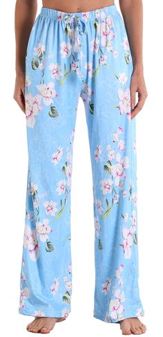 PRICES MAY VARY. Brand New and High Quality. Super comfy and pretty pajama pants! Stretch material. Brings so much comfort for skin. High waist and floral print design Lounge pants for women have a wide elastic waistband with decorative drawstring are lightweight, soft, breathable and comfortable Loose fitting, comfortable PJ pants are perfect for pajama parties, dorm room, nightwear, relaxing at home, sports, and going out or casual wear. Suit for most seasons. Please refer to size chart under Floral Print Sleepwear For Pajama Party, Floral Print Relaxed Fit Pajamas, Floral Print Relaxed Fit Long Sleepwear Pants, Floral Print Sleepwear With Relaxed Fit Long Pants, Floral Print Sleepwear Long Pants For Loungewear, Floral Print Relaxed Fit Bottoms For Pajama Party, Spring Floral Print Sleep Bottoms, Floral Print Sleep Bottoms For Spring, Spring Sleep Bottoms With Floral Print