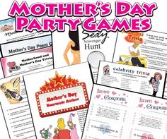 the mother's day party games are great for kids to play on their own