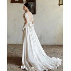 TAVIMART - Light Boho Wedding Dress Sexy Backless Short Sleeve Simple Wedding Party Dress Satin Vestidos De Novias 2024 Light Boho Wedding, Simple Wedding Party Dress, Simple Wedding Party, Light Wedding Dresses, Wedding Party Dress, Dress Satin, Simple Wedding, Wedding Lights, Boho Wedding Dress