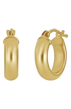 Bony Levy Essentials 14K Gold Smooth Hoop Earrings | Nordstrom Double Hoop Earrings, Small Gold Hoops, Bony Levy, Stacked Jewelry, Gold Hoops, Fine Jewellery Earrings, Gemstone Rings, Pearl Earrings, Fine Jewelry