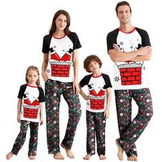 PRICES MAY VARY. Festive, Holiday-Inspired Design. This matching family pajama set features classic Christmas pattern short-sleeve tops and Santa pants, make these Pj's perfect for Christmas festivities. Soft and Comfortable. Matching Christmas PJs made from a soft and long-lasting material. It's excellent elasticity for perfect fit, skin-friendly, breathable, comfortable and soft wearing, easy-to-clean and stain resistant. Christmas pajamas for family. Perfect holiday and Christmas jammies for Santa Pants, Matching Family Christmas Pjs, Stretch Tops, Christmas Pyjamas, Best Family Gifts, Family Pjs, Christmas Festivities, One Piece Shirt, Christmas Jammies