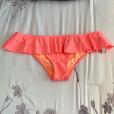 Brand New With Tags. Size Small. Cheeky. Peach Salmon, Victoria Secret Swim, Orange Pink, Womens Swim, Victoria’s Secret, Pink And Orange, Victoria's Secret, Swimming, Neon